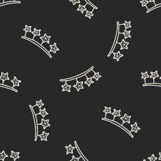 birthday hanging doodle drawing seamless pattern background
