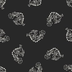 dragon doodle seamless pattern background N2