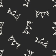 birthday hanging doodle drawing seamless pattern background N2