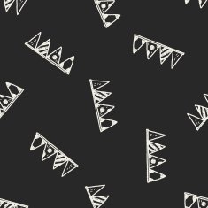 birthday hanging doodle drawing seamless pattern background N3
