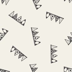 birthday hanging doodle drawing seamless pattern background N5