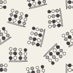 birthday hanging doodle drawing seamless pattern background N8