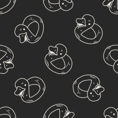 duck doodle seamless pattern background N4
