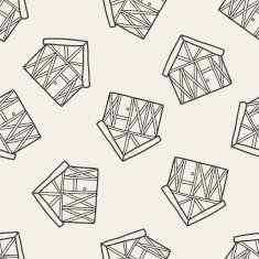 warehouse doodle seamless pattern background