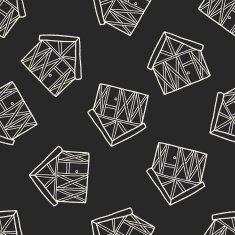warehouse doodle seamless pattern background N2