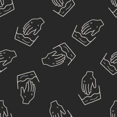 wash hand doodle seamless pattern background N2