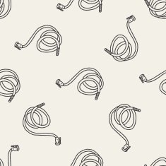 water pipe doodle seamless pattern background