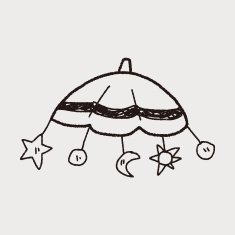 baby hanging doodle drawing N7