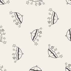baby hanging doodle drawing seamless pattern background