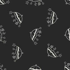 baby hanging doodle drawing seamless pattern background N2