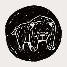bear doodle N25
