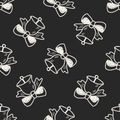 bell doodle seamless pattern background N2