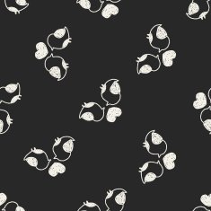 bird love doodle seamless pattern background