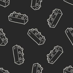 block toy doodle seamless pattern background N9
