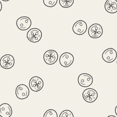 button doodle seamless pattern background