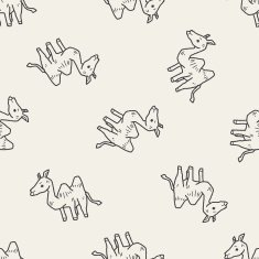Camel doodle seamless pattern background N3