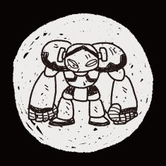 robot doodle N264