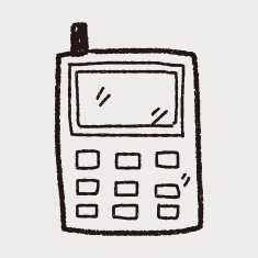 cell phone message doodle drawing N10