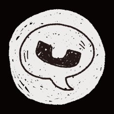 cell phone message doodle drawing N13