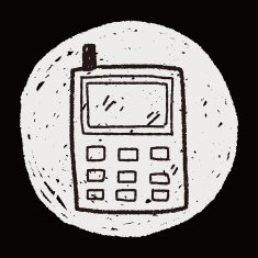 cell phone message doodle drawing N14