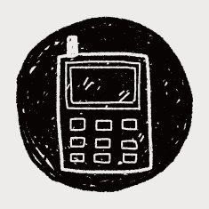 cell phone message doodle drawing N16