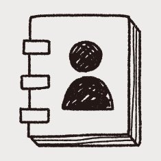contact book doodle drawing N7