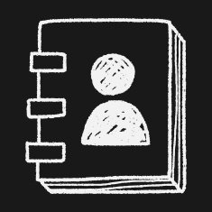 contact book doodle drawing N8