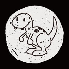 dinosaur doodle N74