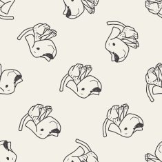 dog doodle seamless pattern background