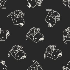 dog doodle seamless pattern background N2