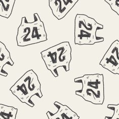 24hr shopping doodle seamless pattern background