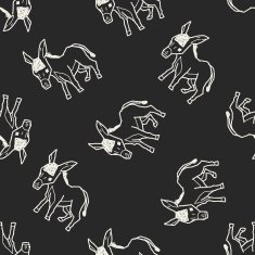 donkey doodle seamless pattern background