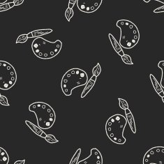 palette doodle seamless pattern background N2
