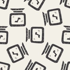 Doodle Computer seamless pattern background