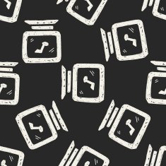 Doodle Computer seamless pattern background N2