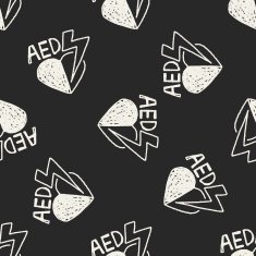 aed doodle seamless pattern background N2