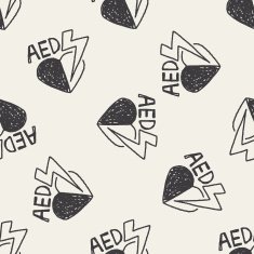 aed doodle seamless pattern background N4