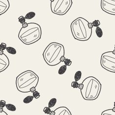perfume doodle seamless pattern background