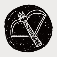arrow and bow doodle N11