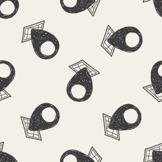 doodle location seamless pattern background