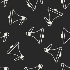 Doodle Megaphone seamless pattern background N4
