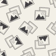 Doodle Photo seamless pattern background N15