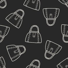 bag doodle seamless pattern background
