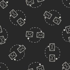 doodle send mail seamless pattern background N2