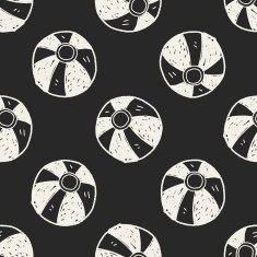 doodle toy ball seamless pattern background N2