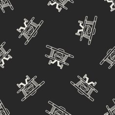 Doodle Toy Plane seamless pattern background