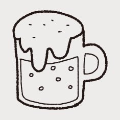 beer doodle drawing N8