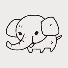elephant doodle N9