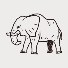 elephant doodle N10