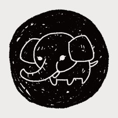 elephant doodle N15